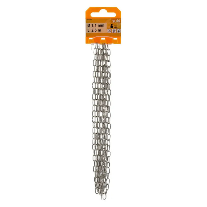 СТОМАНЕНА ВЕРИГА НИКЕЛ 1.1 MM 2.5 M SUKI