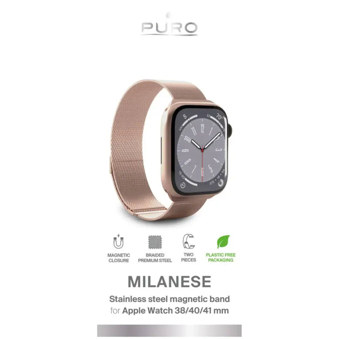 Каишка за Apple Watch от неръждаема стомана Puro Milanese