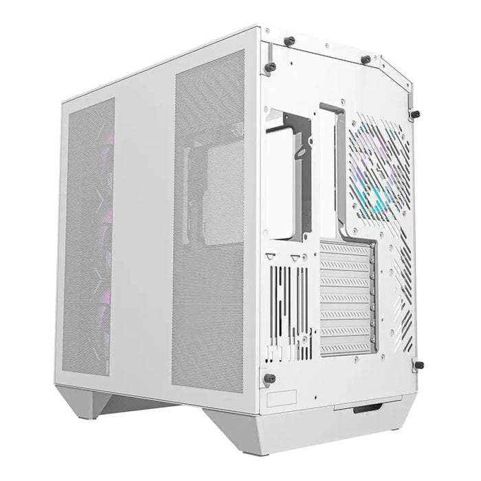 Кутия за компютър Darkflash DY470 (бяла) + 4 вентилатора