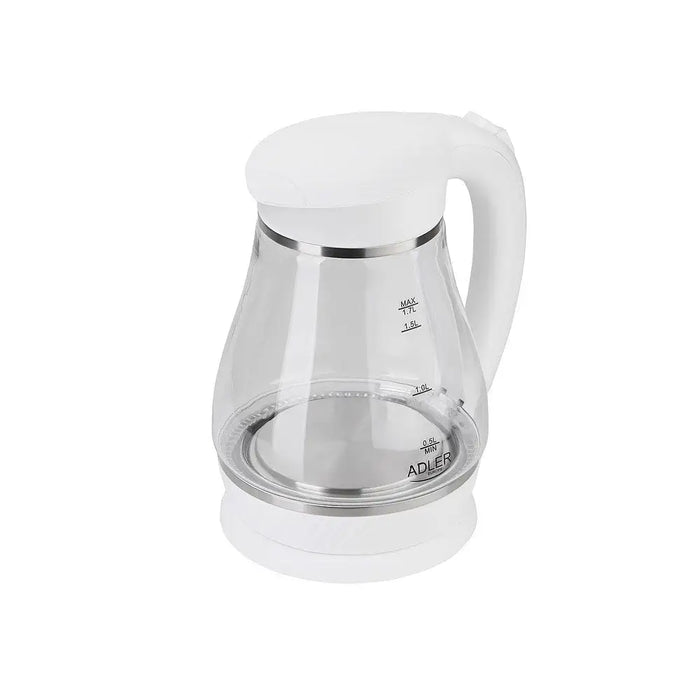 Adler AD 1274 B електрическа кана 1.7 L бяла прозрачна 2200