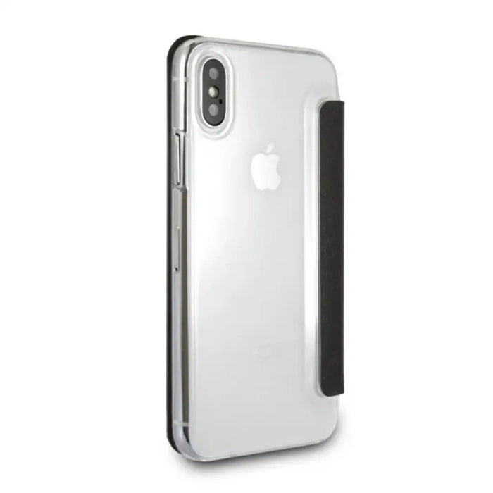 Калъф с блясък на Карл Лагерфелд за iPhone X/Xs - черен