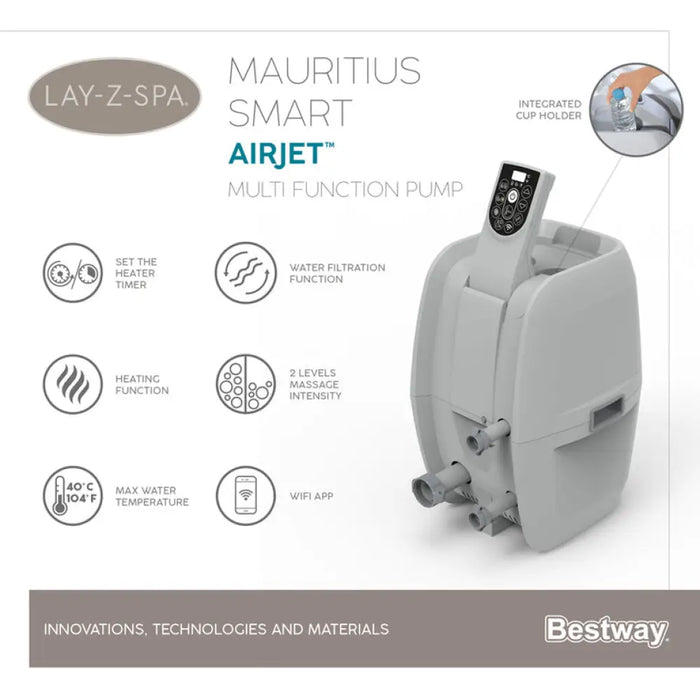 НАДУВАЕМО ДЖАКУЗИ 270X180X71CM BESTWAY MAURITIUS