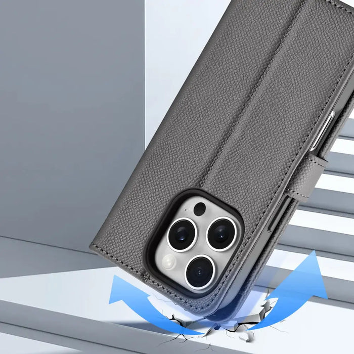 Кожен калъф Dux Ducis Lawa за iPhone 16 Pro със свалящ