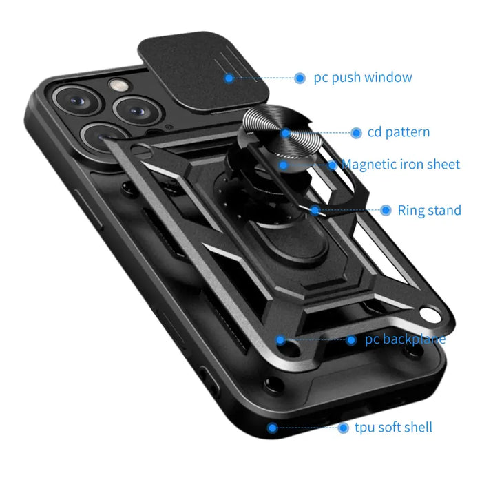 Брониран калъф Hybrid Armor Camshield iPhone 16 Pro Max