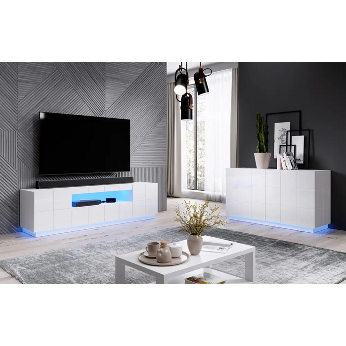 Бюфет Cama 2D REJA бял гланц/бял гланц