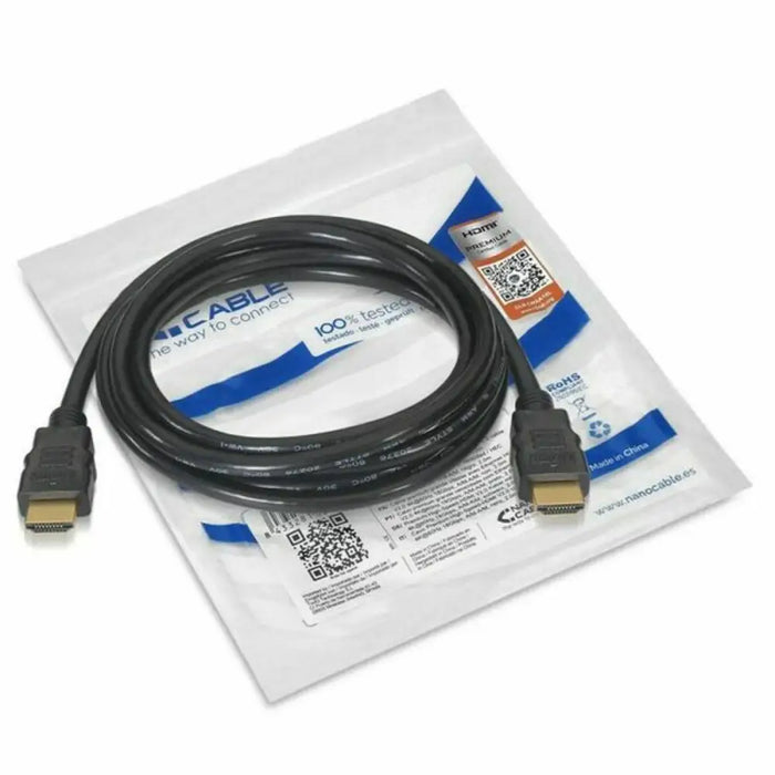 Кабел HDMI NANOCABLE HDMI V2.0 1m V2.0 4K 1 m Черен 1 m