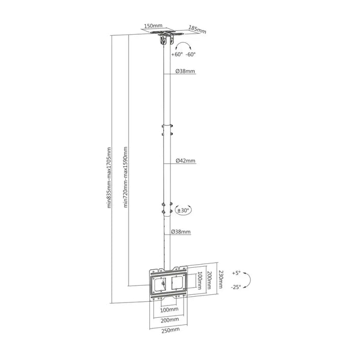 Поставка за телевизор Aisens CT43TSE-053 23-42’’ 50 kg