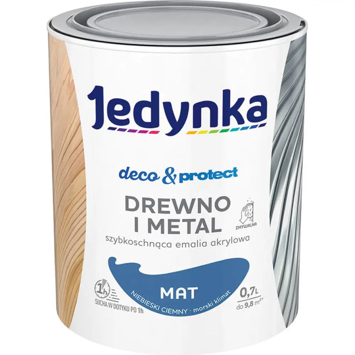 БЪРЗОСЪХНЕЩ АКРИЛЕН ЕМАЙЛЛАК ТЪМНО СИН МАТ 700 ML JEDYNKA