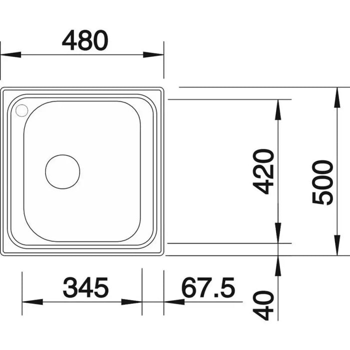 КУХНЕНСКА МИВКА BLANCO TIPO 45 48Х50Х16 СМ. МАТ