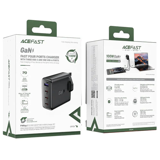 Стенно зарядно устройство Acefast A97 PD100W GaN (3 x USB-C