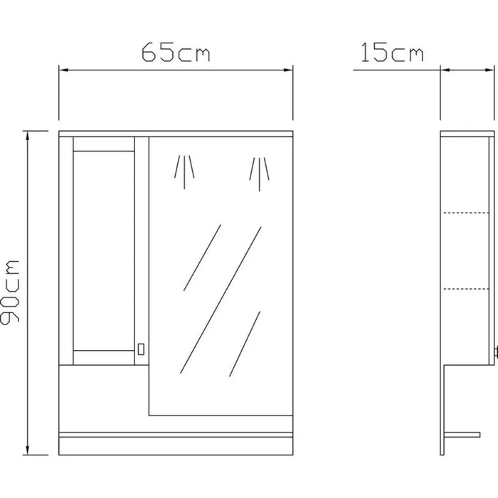 ШКАФ ЗА БАНЯ С ОГЛЕДАЛО VICARD ДЪБЛИН