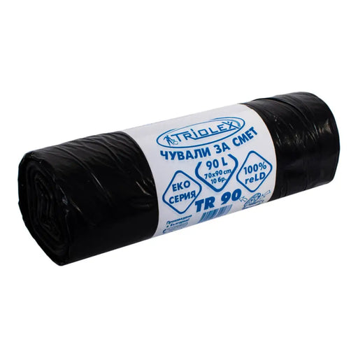 ТОРБИ ЗА ОТПАДЪЦИ РОЛКА 90L 70 CM Х 90 СМ LDPЕ 10 БР