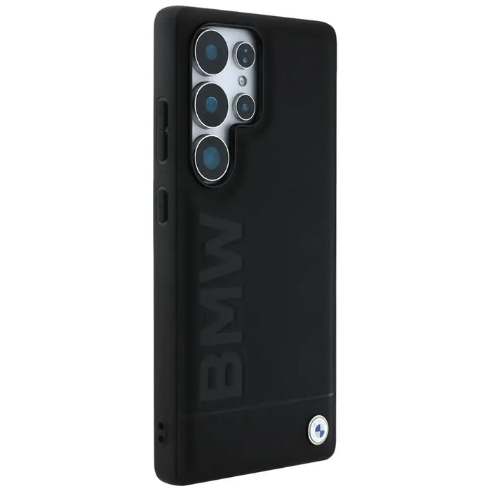 Кожен калъф BMW с голям надпис за Samsung Galaxy S25 Ultra