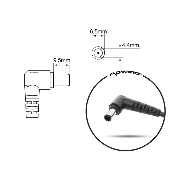 зарядно за лаптоп mitsu 19.5v 4.7a (6.5x4.4 pin) - sony 90W