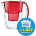 Кана за пречистване на вода AQUAPHOR AMETHYST RED с три