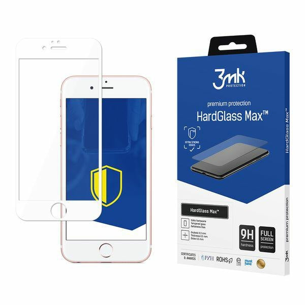 Защитно стъкло 3MK HardGlass Max за iPhone 6 Plus, бяло