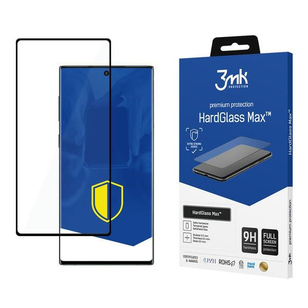 Защитно стъкло 3MK HardGlass Max New за Samsung Galaxy Note 10, черно