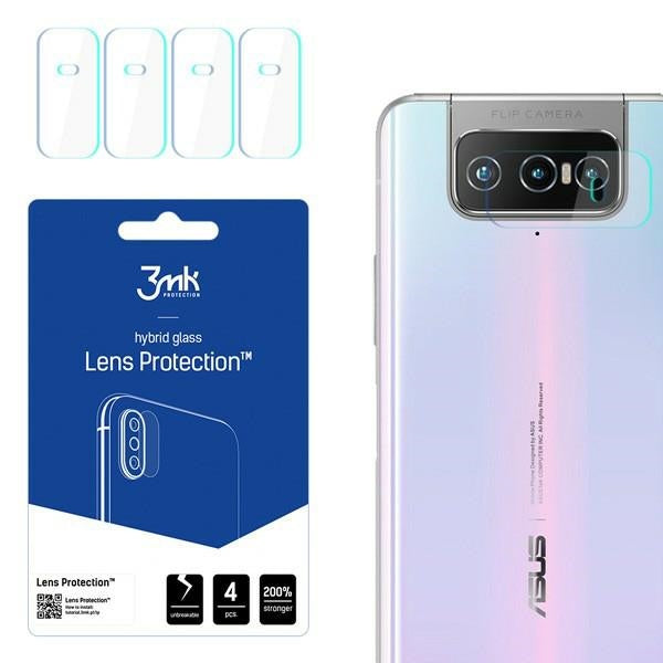 3MK защитно стъкло за обектив 3MK Lens Protection към ASUS Zenfone 7 Pro 4 бр.