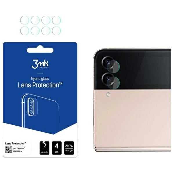Защитно стъкло 3MK за обектив на Galaxy Z Flip4 4 бр., предната част