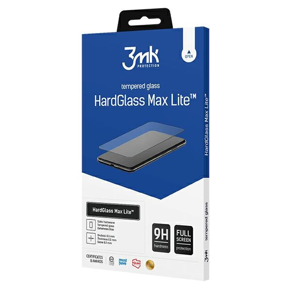 Защитно стъкло 3MK HardGlass Max Lite за Redmi 11 Prime, черно