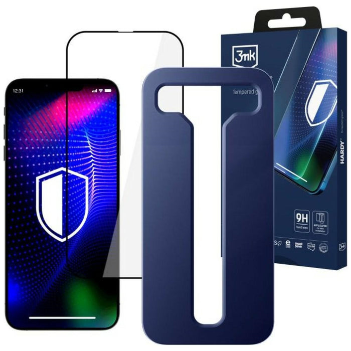 Защитно стъкло 3MK Hardy за iPhone 12 Pro Max, химически закалено, черно