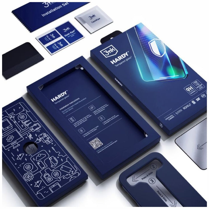 Защитно стъкло 3MK Hardy за iPhone 12 Pro Max, химически закалено, черно