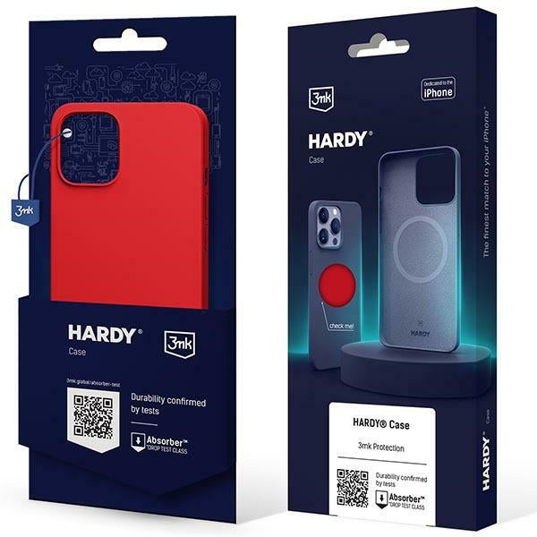 Твърд калъф 3MK Hardy Case MagSafe за iPhone 14, червен