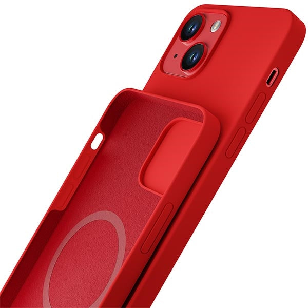 Твърд калъф 3MK Hardy Case MagSafe за iPhone 14, червен