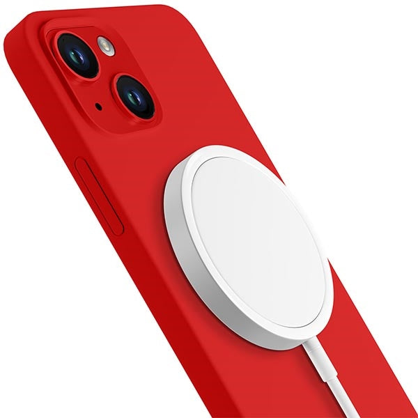 Твърд калъф 3MK Hardy Case MagSafe за iPhone 14, червен