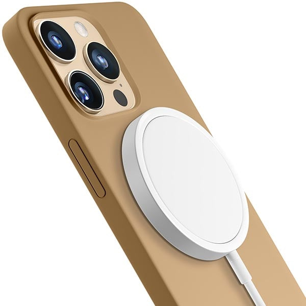 Твърд калъф 3MK Hardy Case MagSafe за iPhone 14 Pro Max, златен