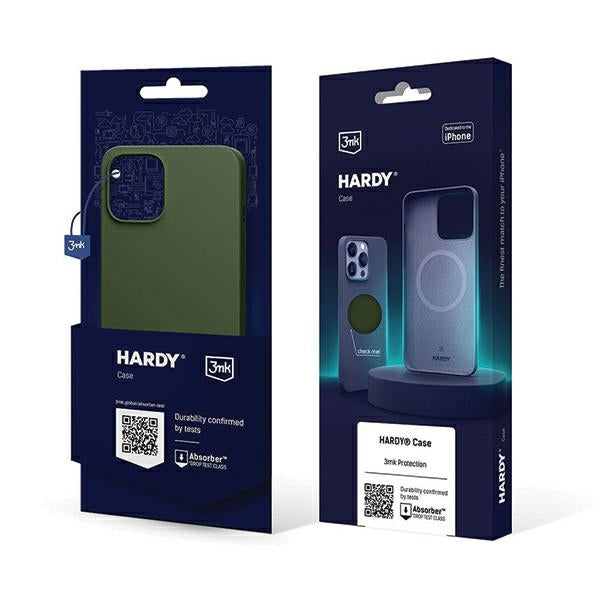 3MK Hardy Case калъф за iPhone 15 Plus / 14 6.7", зелен, MagSafe