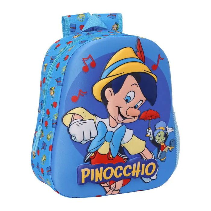 3D Детска раница Clásicos Disney Pinochio Син 27 x 33 x 10