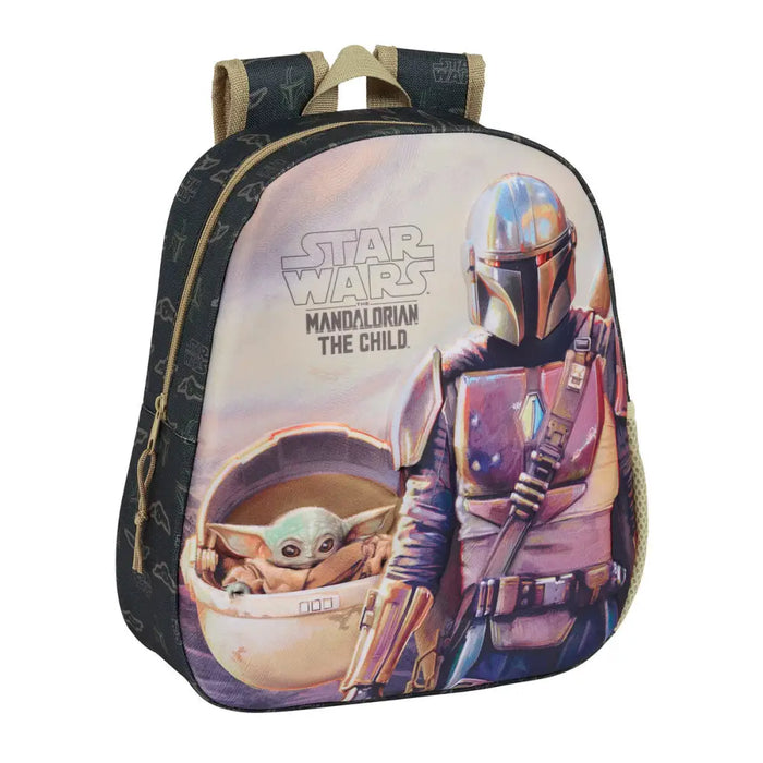 3D Детска раница The Mandalorian Черен Бежов 27 x 33 x 10 cm