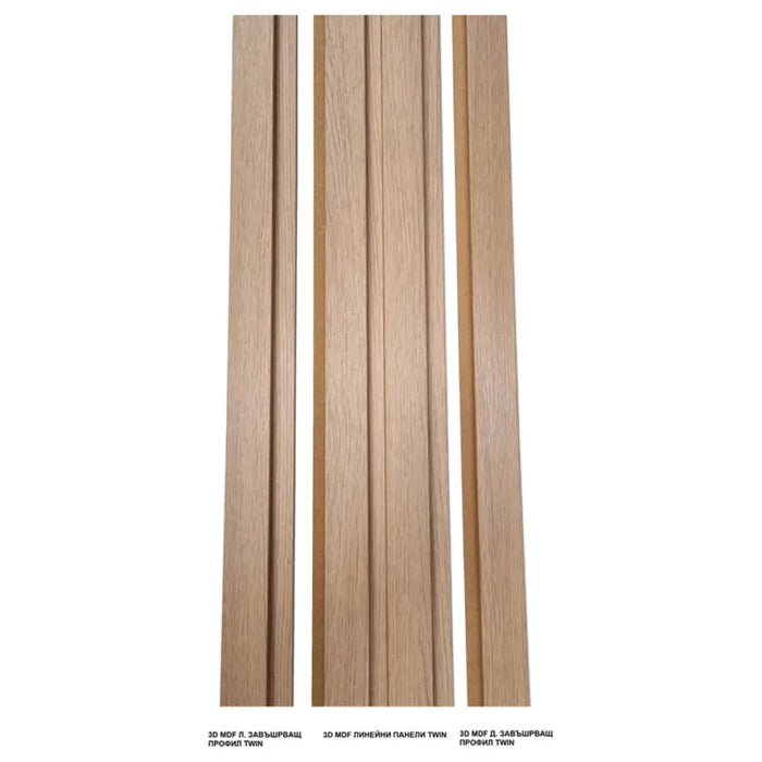 3D MDF ДЕСЕН ЗАВЪШРВАЩ ПРОФИЛ MEBELISTIKA TWIN 2.8 M