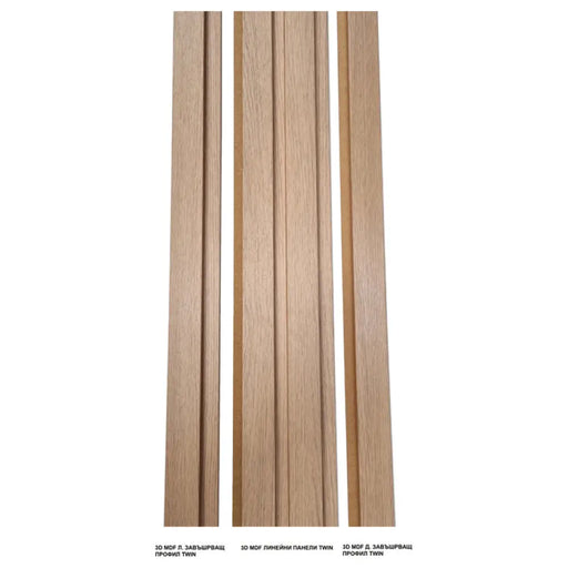 3D MDF ЛЯВ ЗАВЪШРВАЩ ПРОФИЛ MEBELISTIKA TWIN 2.8 M