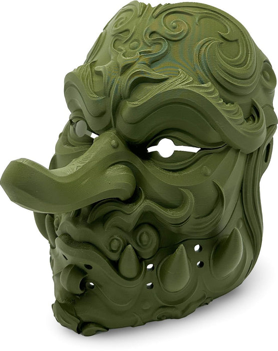 3D принт 3D Morph Lab - Tengu, маска за носене, тъмнозелена