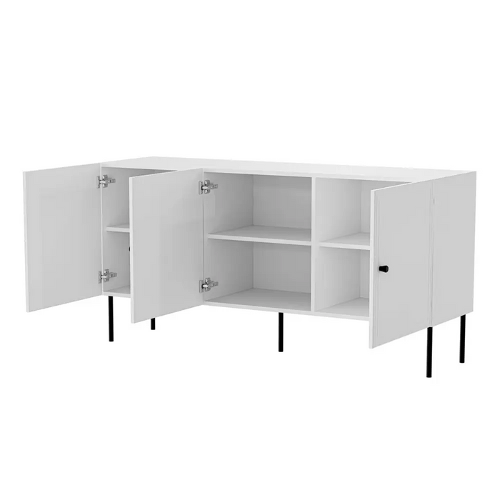 3D скрин PALAZZO BIS 151x40x75 бял мат