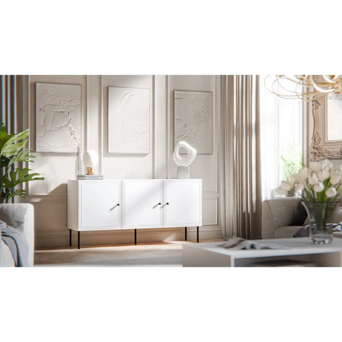 3D скрин PALAZZO BIS 151x40x75 бял мат