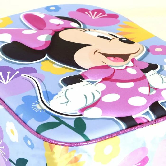 3D училищна чанта с колелца Minnie Mouse Spring Розов