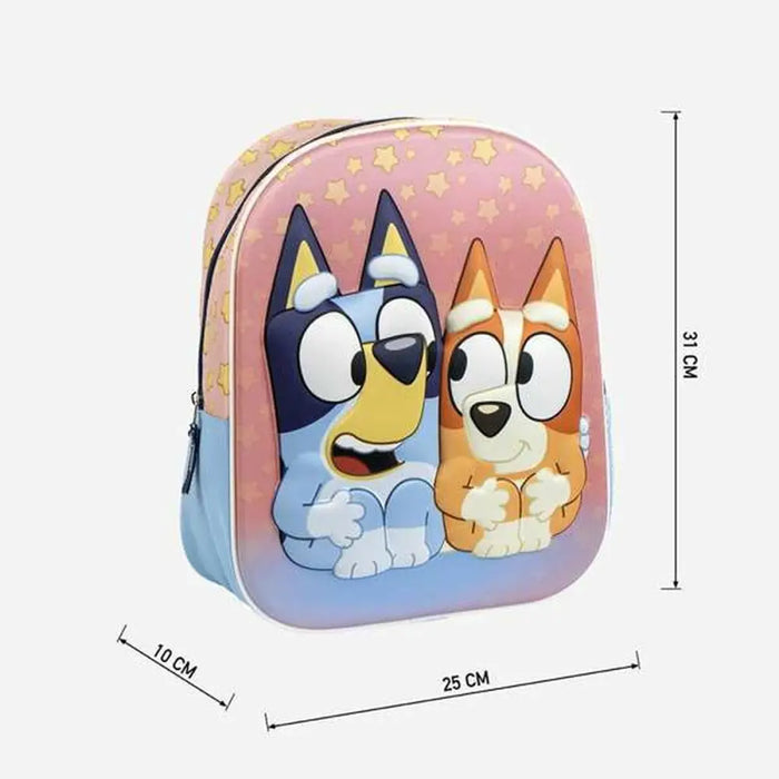 3D училищна чанта Bluey Розов 25,0 x 31,0 x 10,0 cm