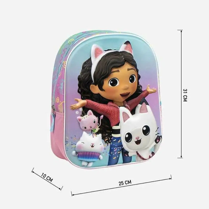 3D училищна чанта Gabby’s Dollhouse Розов 25,0 x 31,0 x