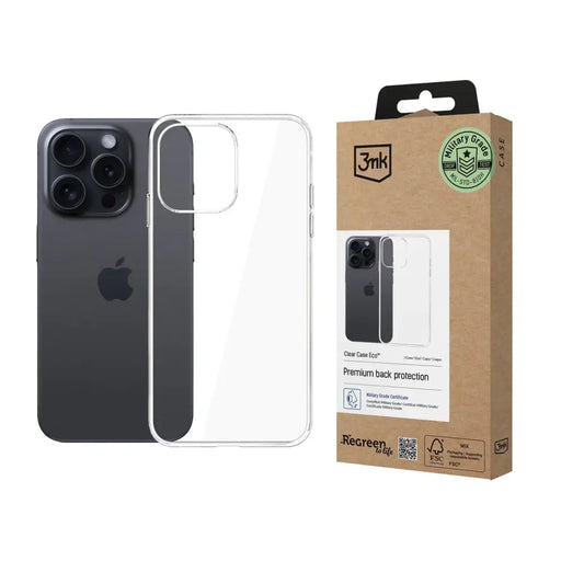 3mk Clear Case Eco за Apple iPhone 15 pro - прозрачен