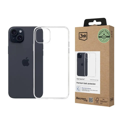 3mk Clear Case Eco за Apple iPhone 15 - прозрачен