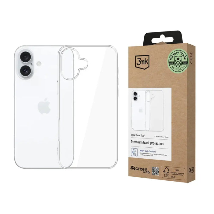 3mk Clear Case Eco за Apple iPhone 16 plus - прозрачен