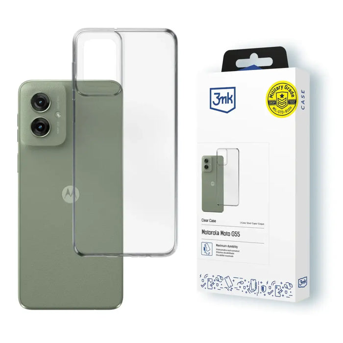 3mk Clear Case за Motorola Moto G55 5G - прозрачен