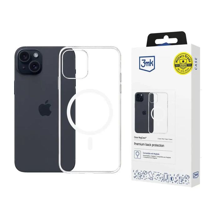 3mk Clear MagCase за Apple iPhone 15 - прозрачен
