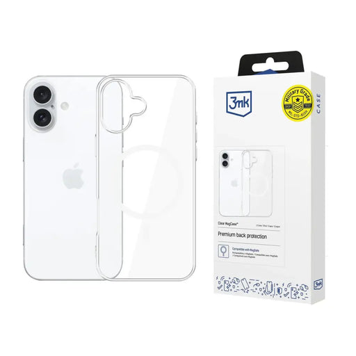 3mk Clear MagCase за Apple iPhone 16 - прозрачен