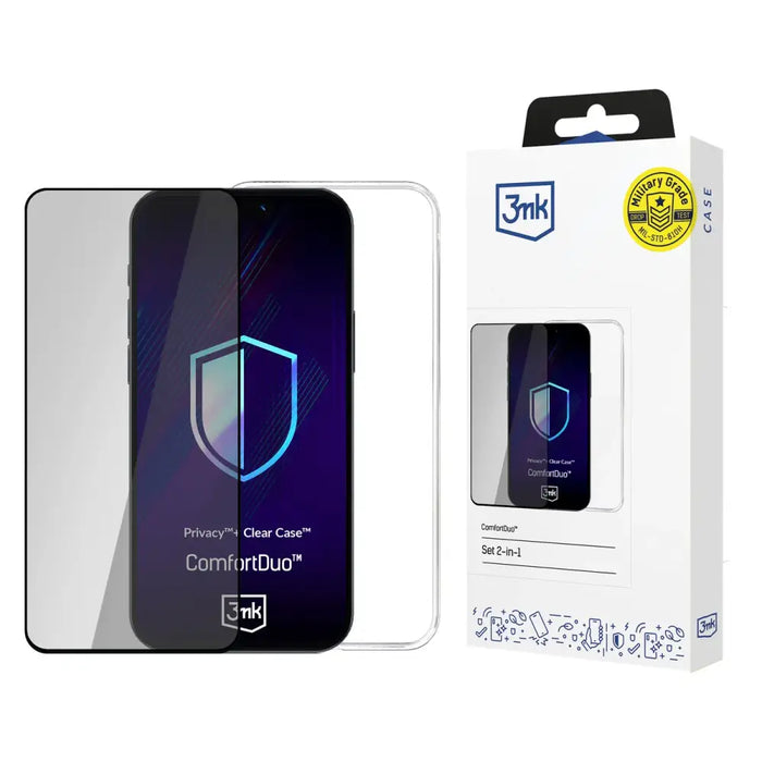 3mk ComfortDuo Privacy Clear protective case + privacy