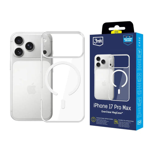 3mk EverClear MagCase за Apple iPhone 17 Pro Max - прозрачен
