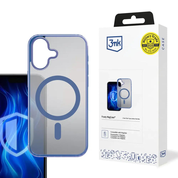 3mk Frosty MagCase Blue Case за Apple iPhone 16 - син